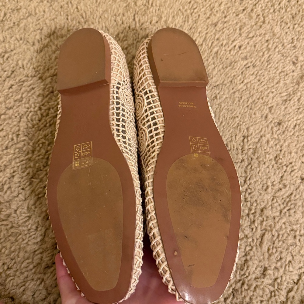 Anthropologie Bibilou Women's Crochet Flats - Picture 7 of 9